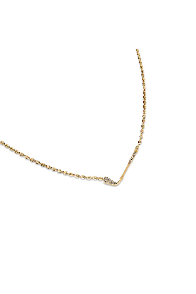The Golf Club Necklace, White Diamond Pavé, Alternate, color, Gold  Diamond