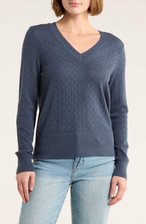 Pointelle Stitch Vintage Sweater