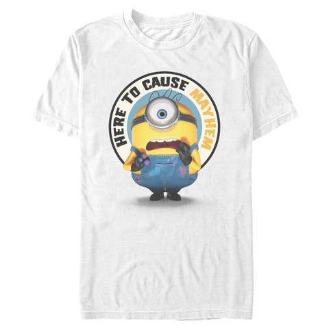 Mens Minions & Monsters Here To Cause Mayhem T Shirt