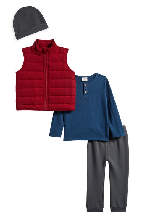 Kids' 4-Piece Puffer Vest Set