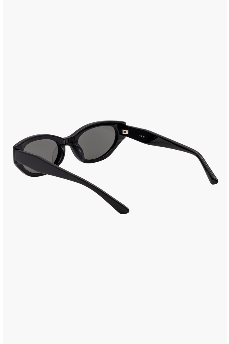 Michele Cat-Eye Italian Acetate Sunglasses, Alternate, color, Black