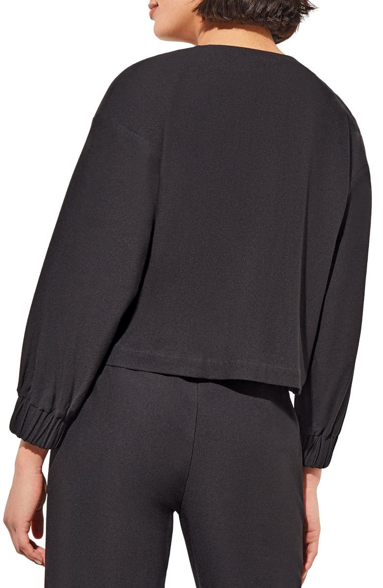 Ming Wang Relaxed Fit Crepe Jacket, Alternate, color,