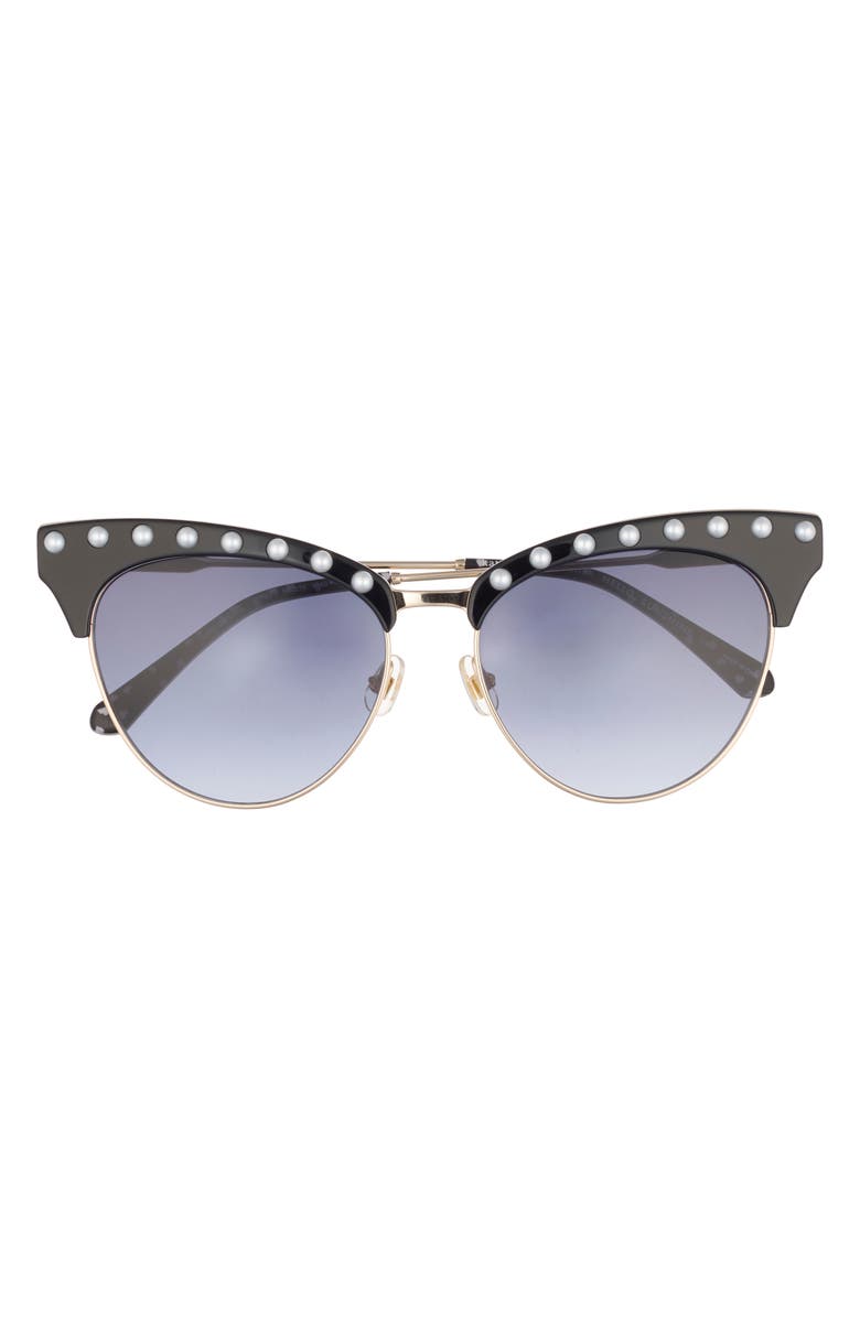 Kate Spade New York alvi 54mm cat eye sunglasses, Main, color, Black