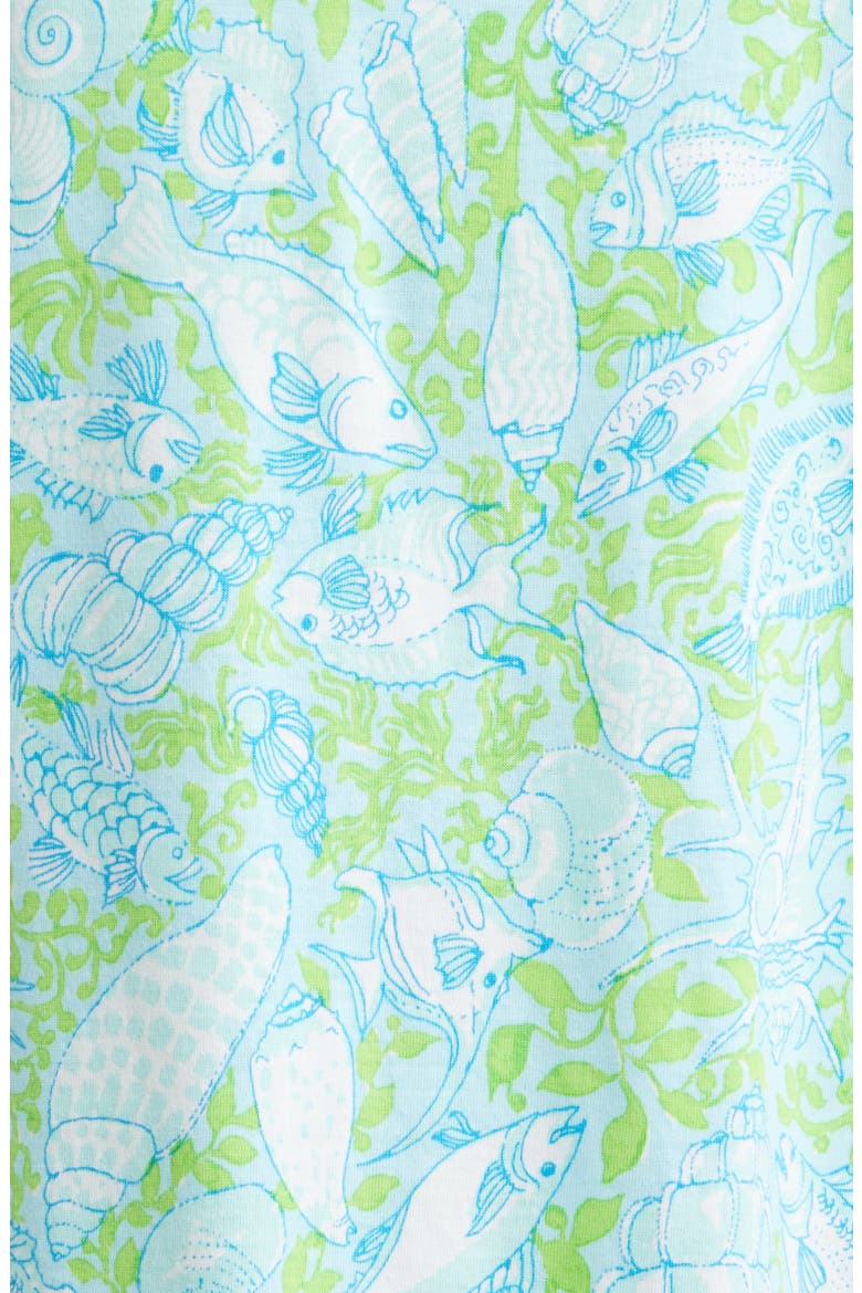 Cody Print Ladder Stitch Dress, Alternate, color, DAY DREAM BLUE
