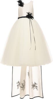 Tulleen Rosienne Tulle Overlay Floral Applique Dress