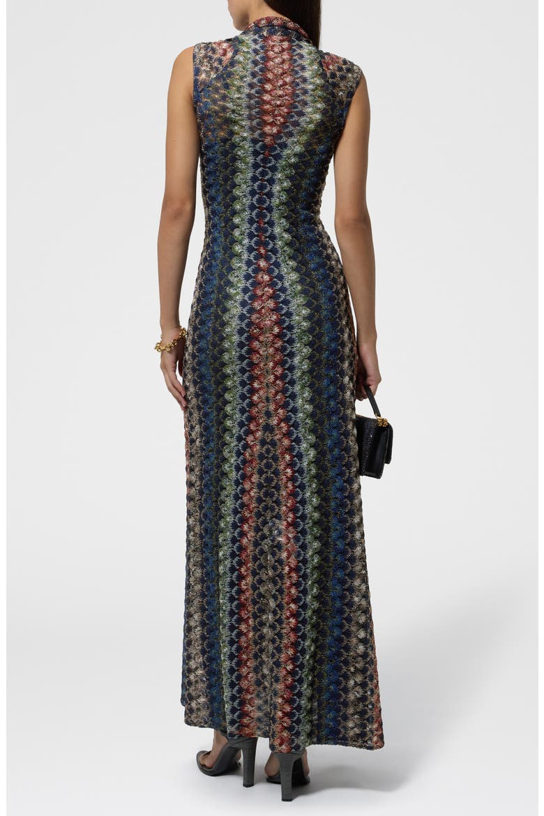 Metallic Sleeveless Maxi Dress, Alternate, color, SMSPV