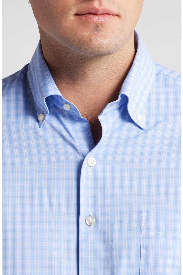 Hawkes Check Performance Twill Button-Down Shirt, Alternate, color, WISTERIA