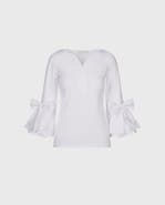 Anne Fontaine Clissa 3/4 Sleeves Fitted Pima Top shirt