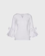 Anne Fontaine Clissa 3/4 Sleeves Fitted Pima Top shirt