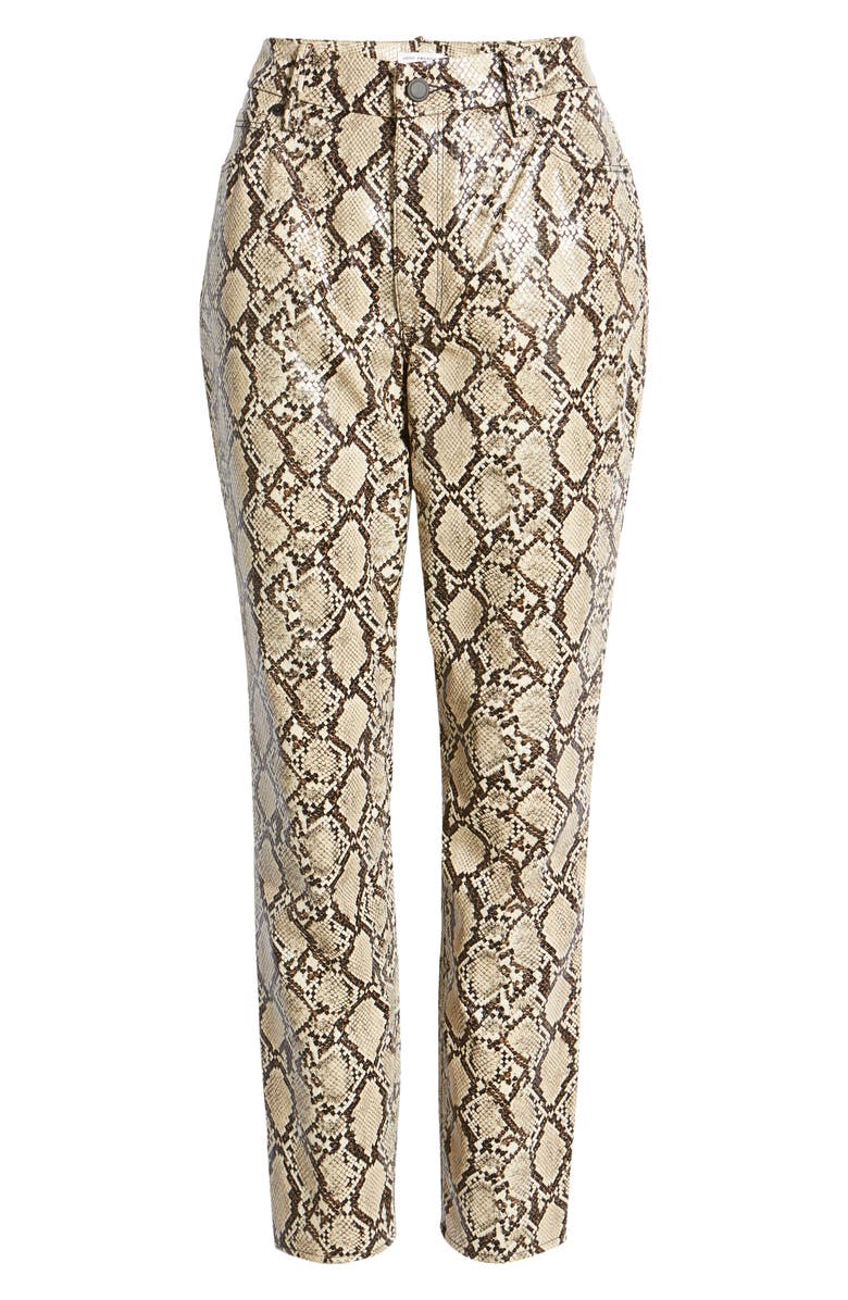 Good American Good Classic Snakeskin Print Pants, Alternate, color, 
