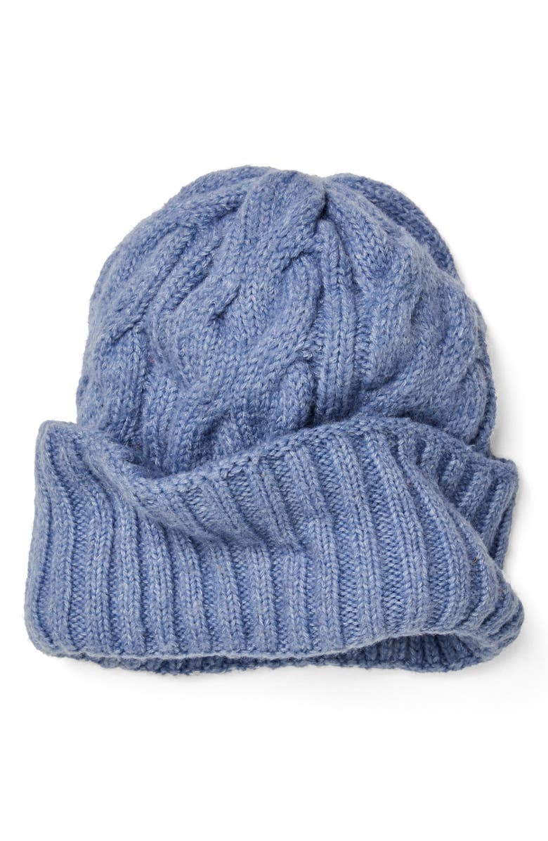 Free People Coast Line Cable Beanie, Main, color, Blue