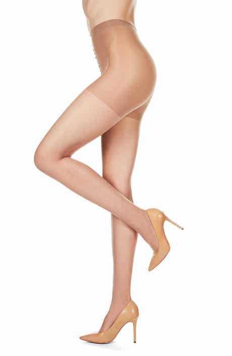 MeMoi Satin Sheer Control Top Pantyhose