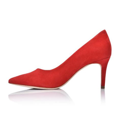 Joan Oloff Shoes Deborah Pump In Red