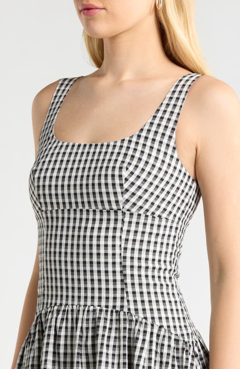 ASTR the Label Cara Gingham Dress, Alternate, color, Black Gingham