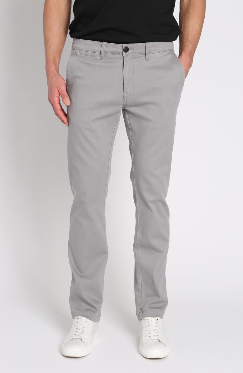 JACHS East Hampton Stretch Twill Chinos, Main, color, Grey