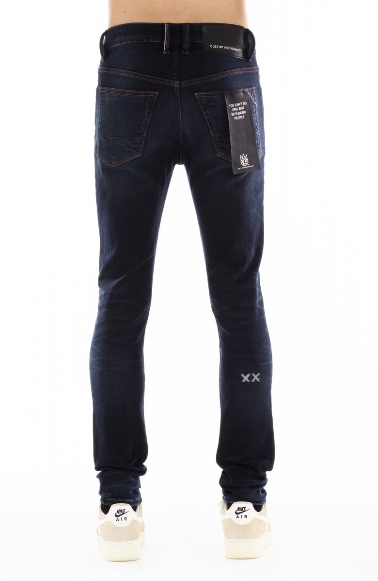 Cult of Individuality Punk Super Skinny Jeans, Alternate, color, Noir
