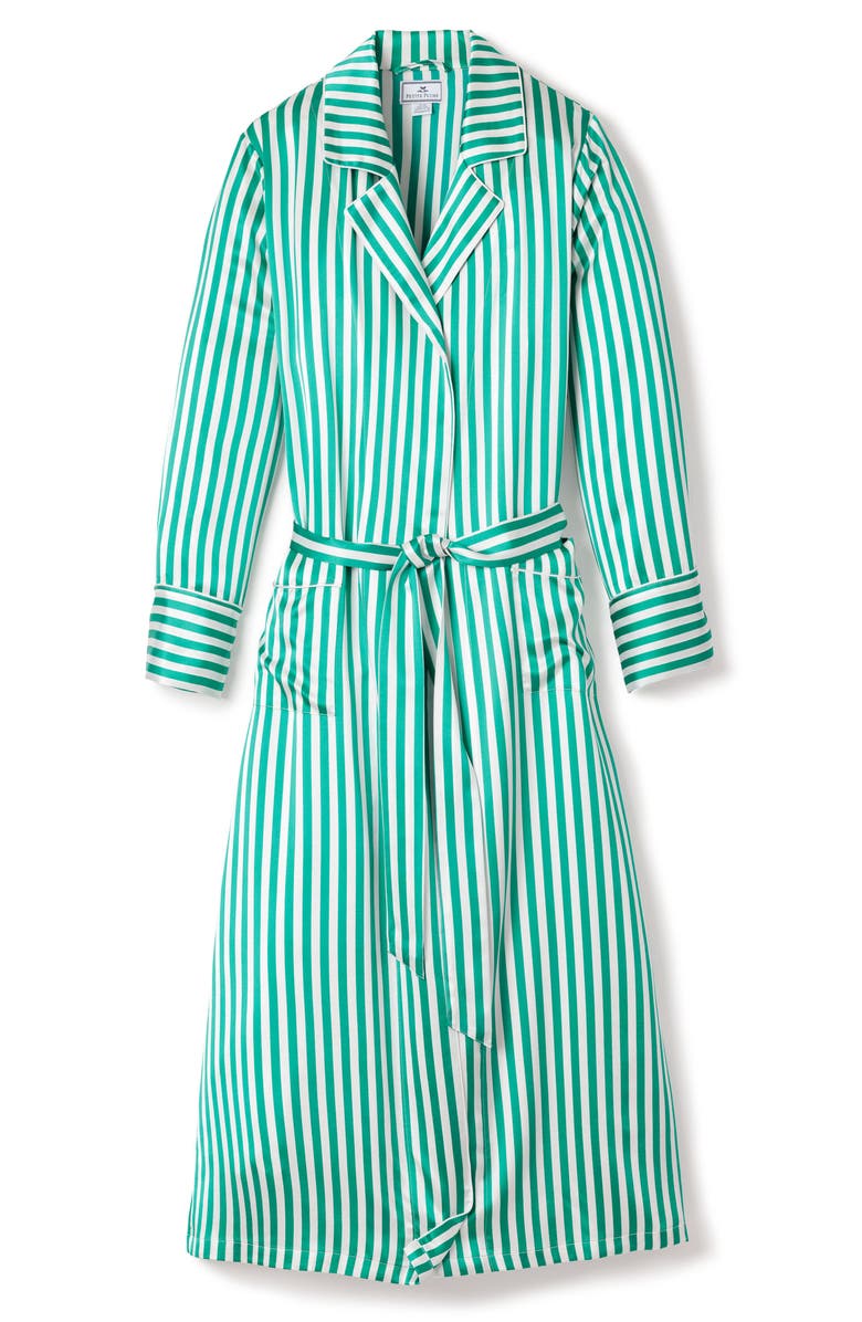 Petite Plume Stripe Silk Robe, Alternate, color, 