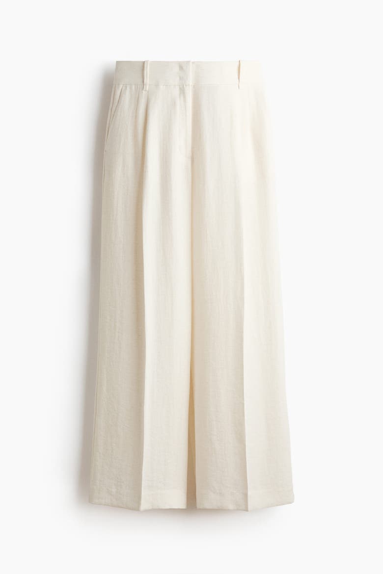 Wide Tailored Trousers, Alternate, color, Cream