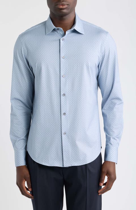 James OoohCotton® Geo Print Button-Up Shirt