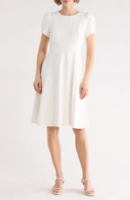 Calvin Klein Tulip Sleeve Fit & Flare Dress