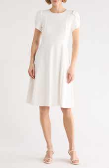 Calvin Klein Tulip Sleeve Fit & Flare Dress