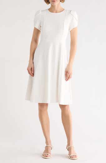 Calvin Klein Tulip Sleeve Fit & Flare Dress