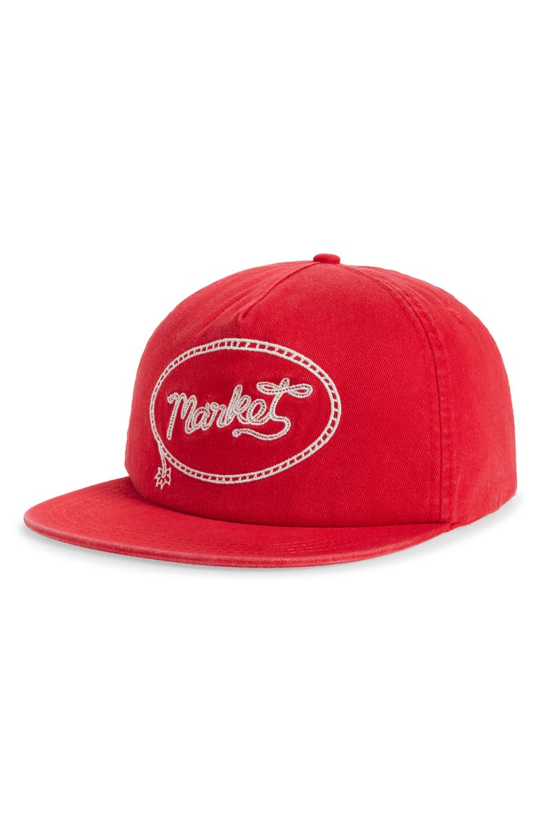MARKET Lasso Lockup Snapback Baseball Cap, Main, color, Salsa