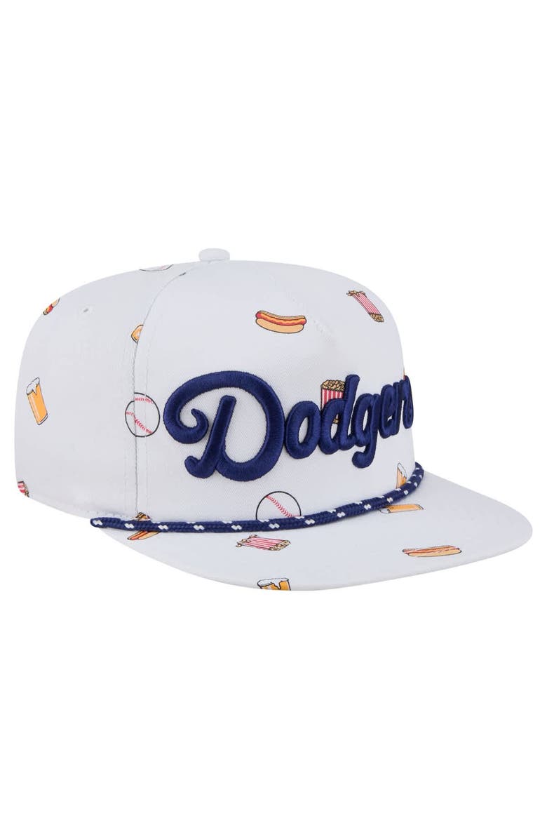 New Era Men's New Era White Los Angeles Dodgers Team Cheer Rope 19TWENTY Adjustable Hat, Alternate, color, White