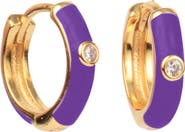 Color Shout Enamel Huggie Hoops