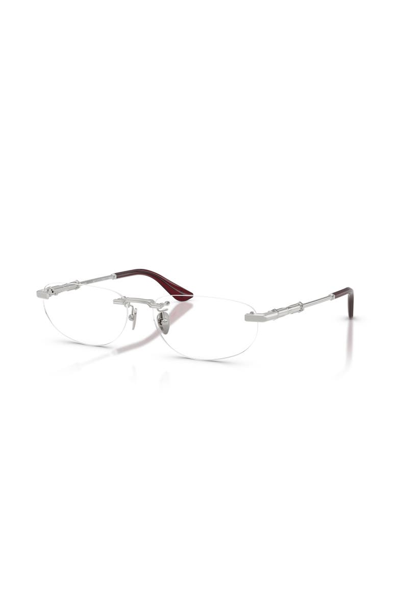 59mm Rectangle optical glasses, Main, color, Silver