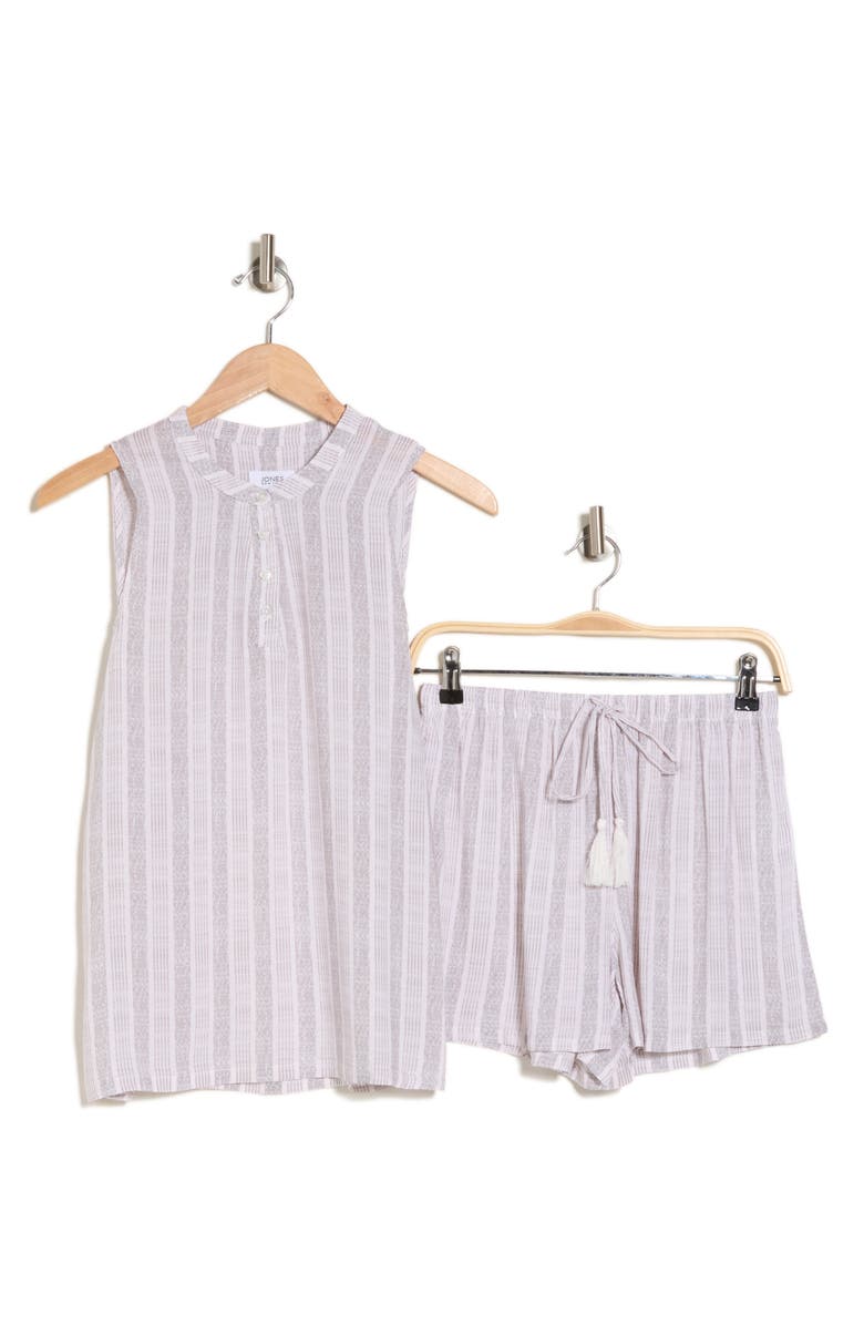 Jones New York Stripe Sleeveless Short Pajamas, Alternate, color, 