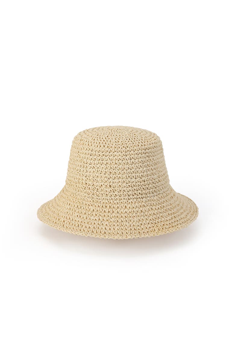 Moriah Women's Paper Straw Bucket Hat, Alternate, color, Natural