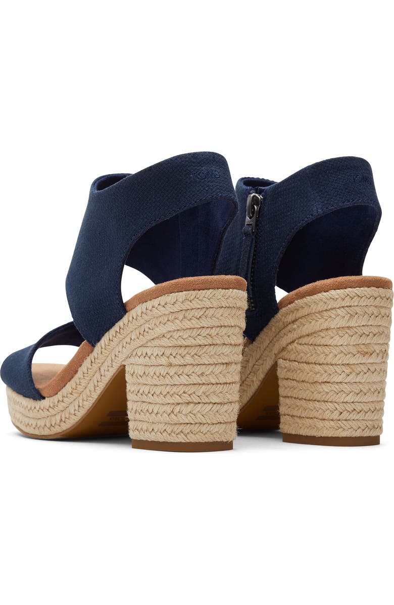 TOMS Majorca Platform Sandal, Alternate, color, Navy