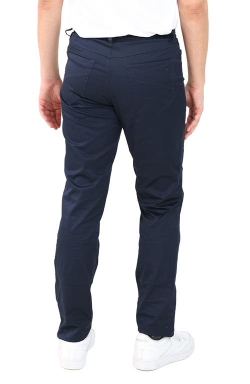 Tailorbyrd Stretch Cotton Chino Pants In Blue