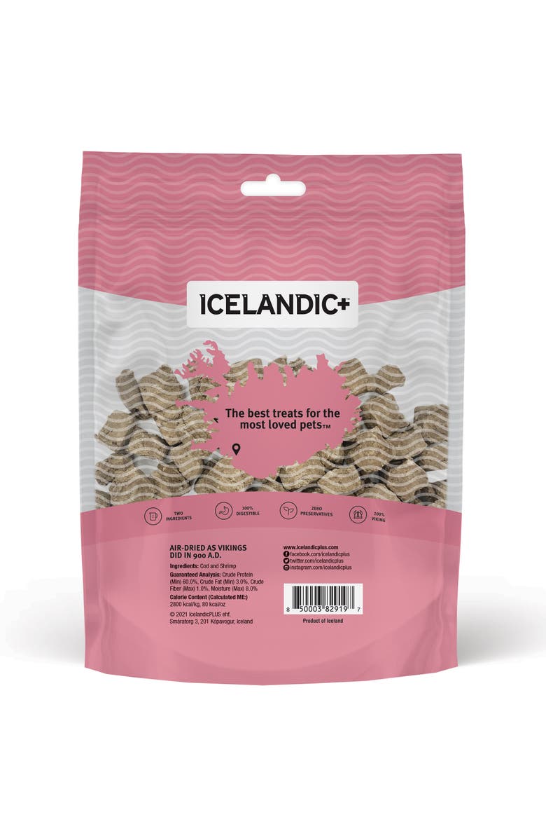 ICELANDIC+ Cod
Shrimp Combo Bites Dog Treat 3.0oz Bag, Alternate, color,