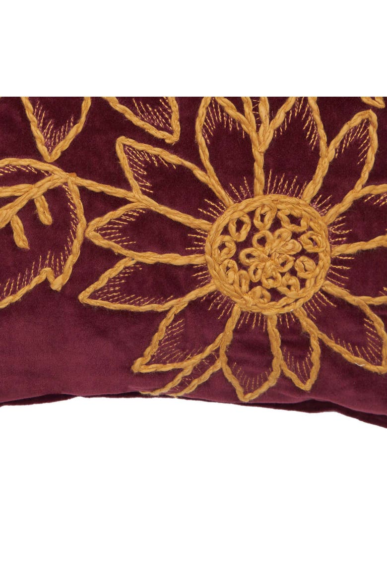 Sunflower Harvest Accent Throw Pillow 18" x 18", Alternate, color, Red