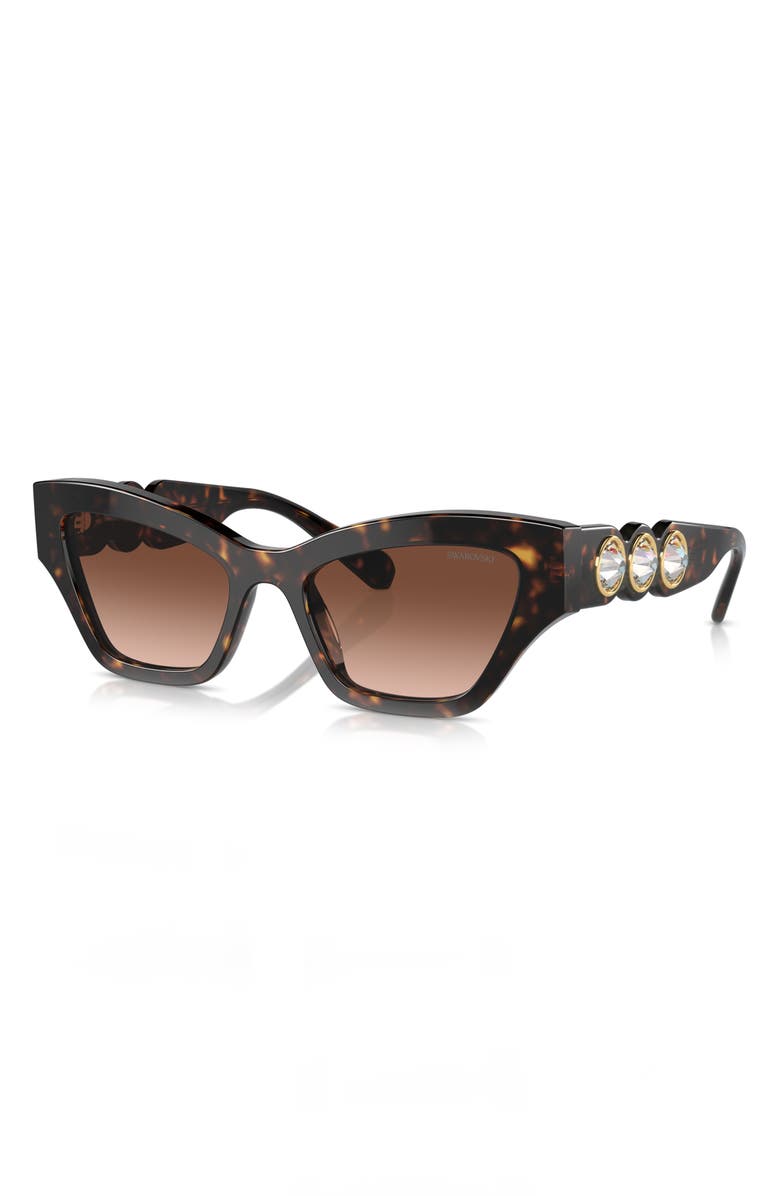 Swarovski 53mm Irregular Sunglasses, Alternate, color,