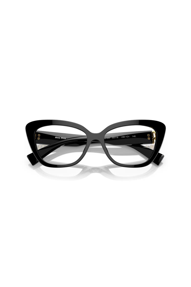 55mm Cat Eye optical glasses, Alternate, color, Black