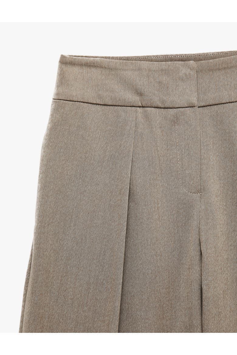 High Rise Barrel Pants with Pleated, Alternate, color, ANTHRACITE