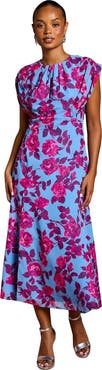 Coast Petite Short Sleeve Chiffon Midi Dress
