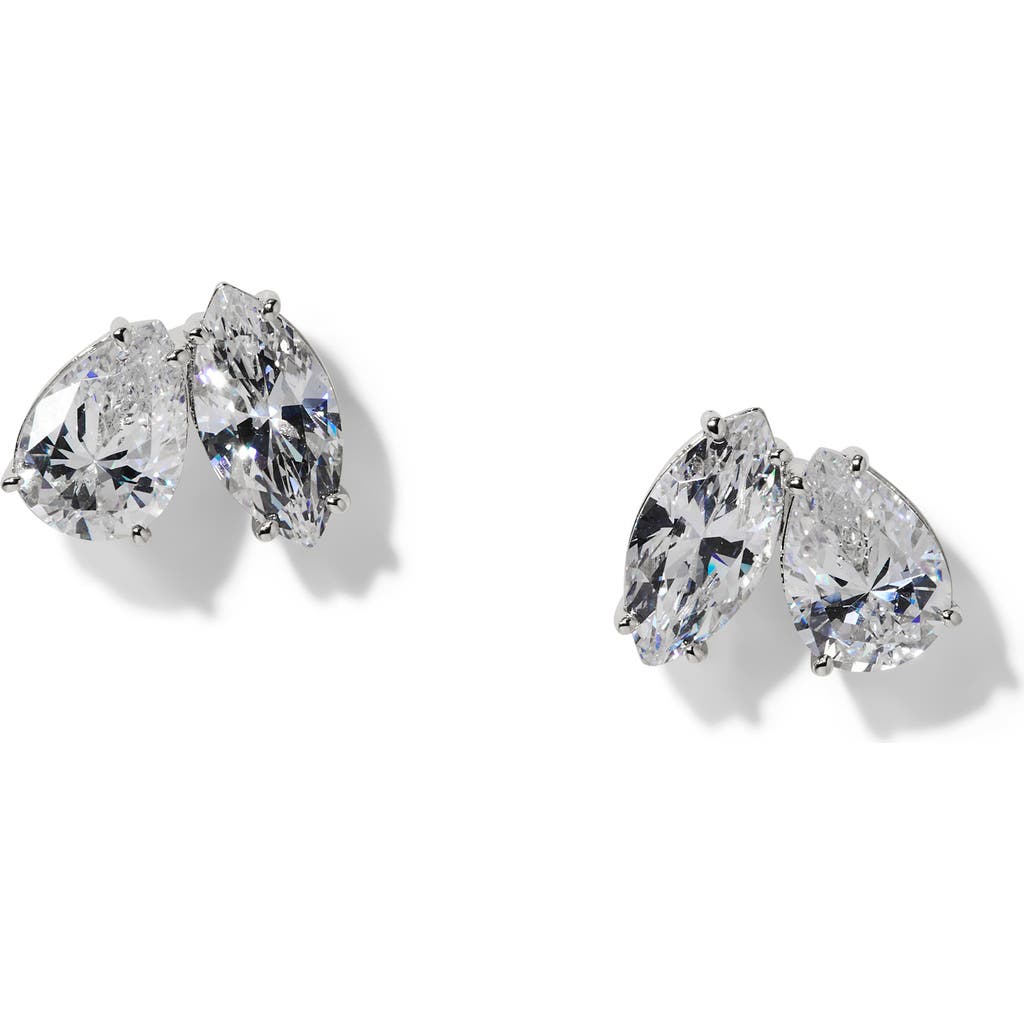 Nadri Everleigh Cubic Zirconia Stud Earrings In Metallic