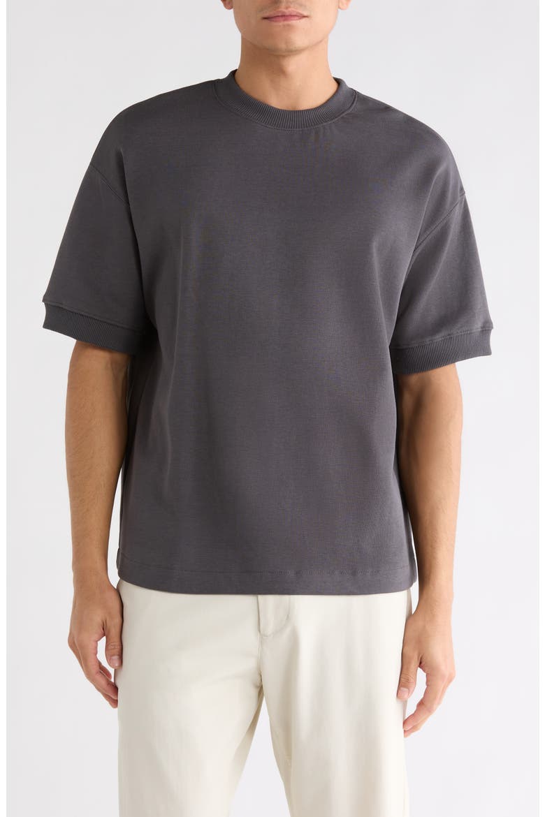 Heavyweight Cotton Blend T-Shirt, Main, color, DARK GREY