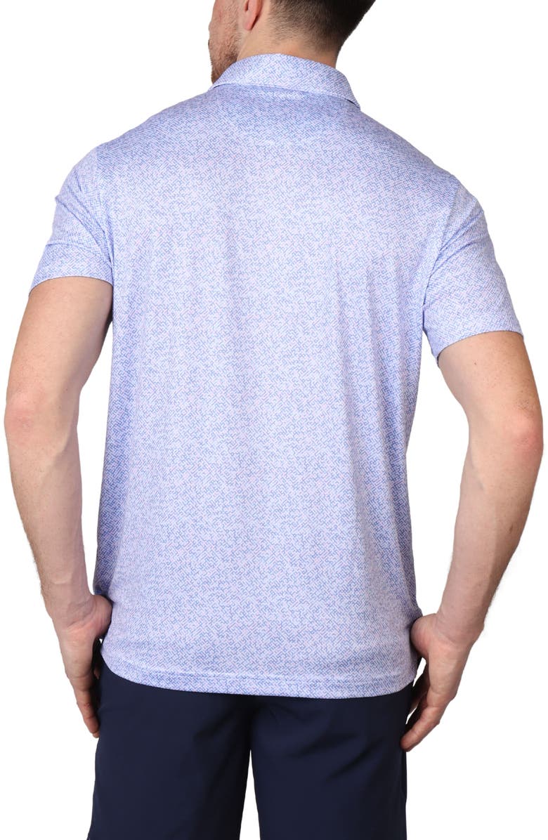 TailorByrd Abstract Print Performance Polo, Alternate, color, Blue