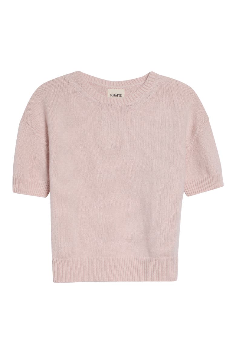 Golden Short Sleeve Cashmere Sweater, Alternate, color, DUSTY ROSE