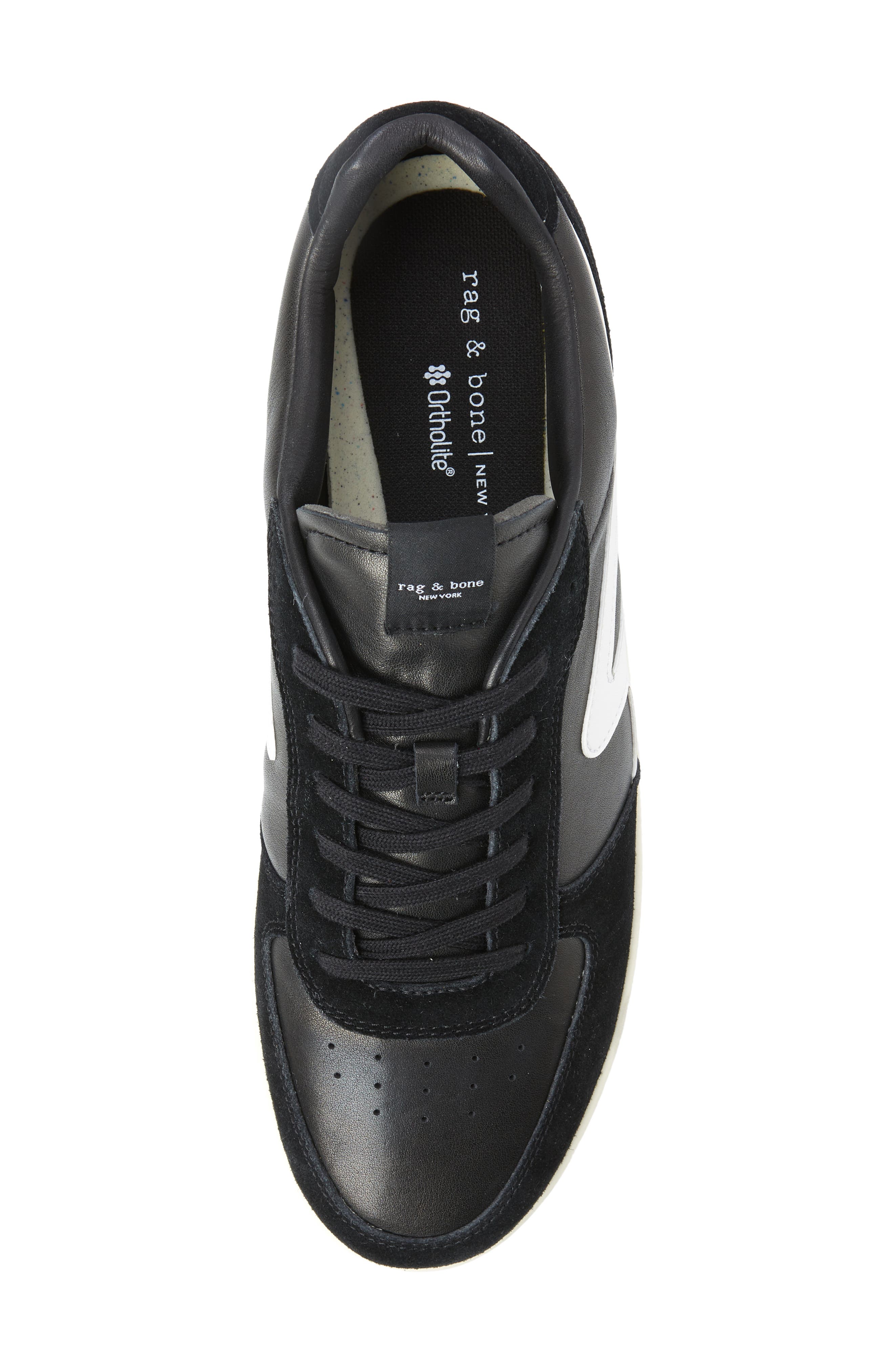 rag & bone Retro Court Sneaker, Alternate, color, Blk/ Wht