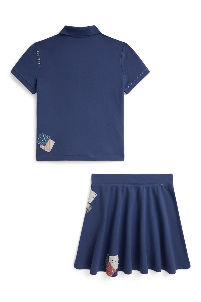 Kids' Polo Top & Skirt Set, Alternate, color, OLD ROYAL
