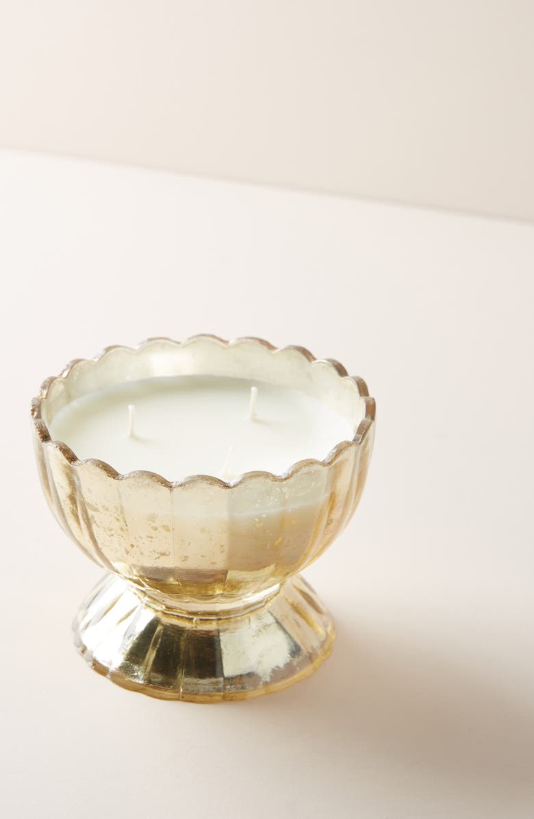 Anthropologie Home Anthropologie Apricot Blossom Glass Flower Candle, Main, color,