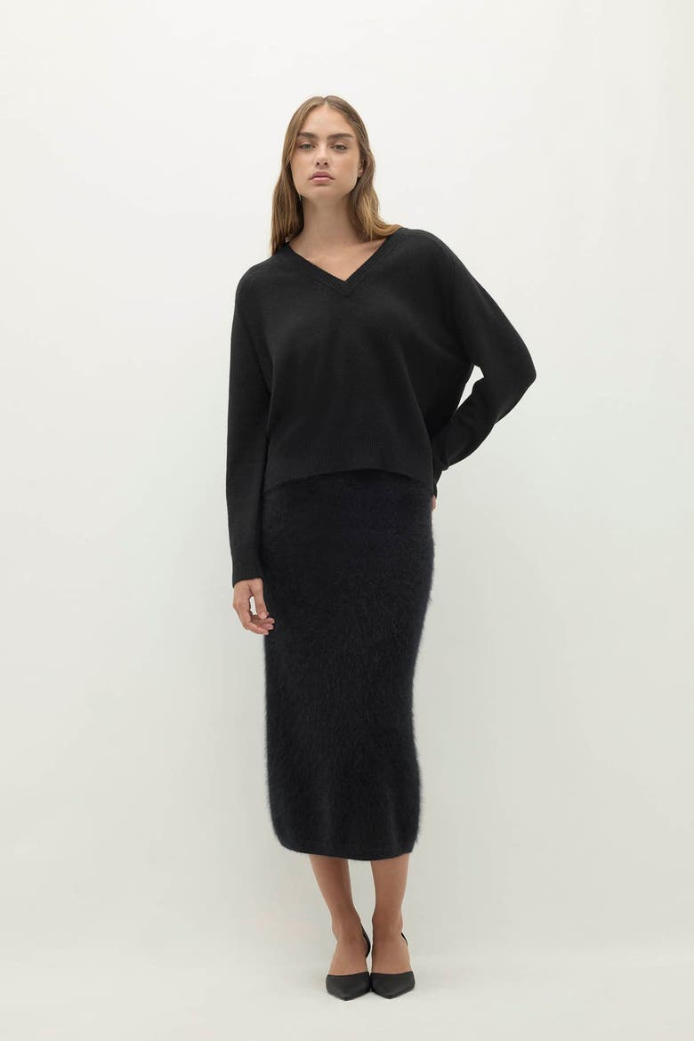Sydney V-Neck Cashmere Sweater, Main, color, Black