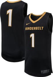 Nike Men's Nike #1 Black Vanderbilt Commodores Replica Basketball Jersey