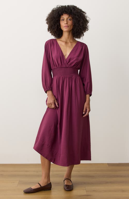 Marine Layer Daphne Long Sleeve Maxi Dress In Purple